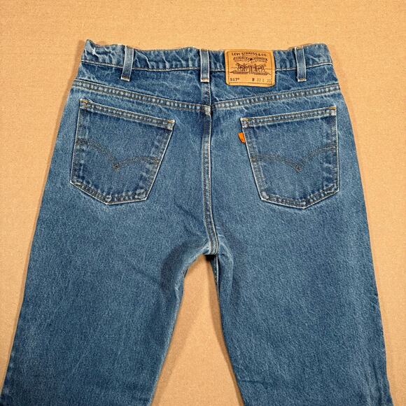 Vintage Levi’s 517 Orange Tab Blue Denim Jeans Fits like 32x29 Bootcut USA 90s - Picture 4 of 8